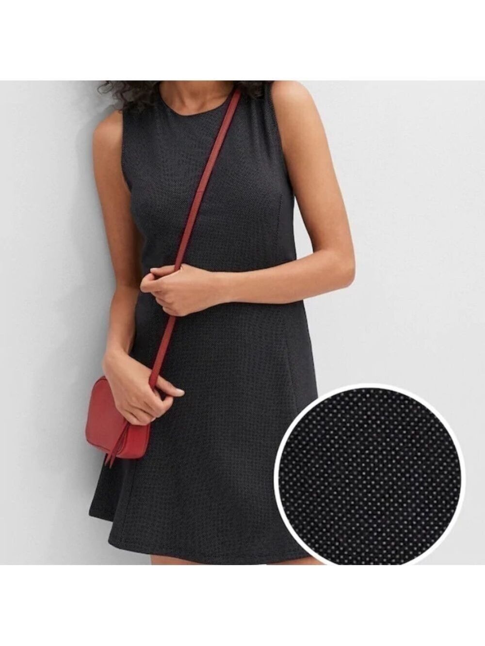 Banana Republic Dot Knit Sheath Sleeveless Women Dress Small